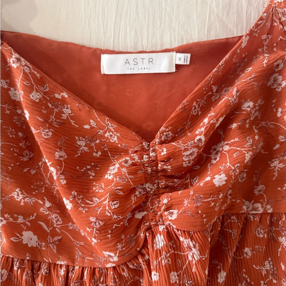 Astr Floral Rust Top